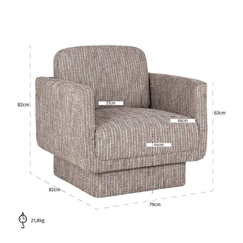 S4575 BEIGE COCO - Fauteuil Ragnar beige coco (Beige)