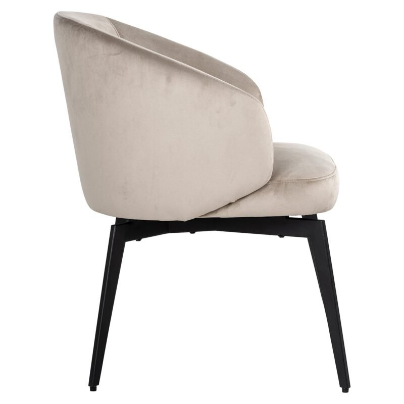 S4594 FR KHAKI VELVET - Stoel Amphara khaki velvet fire retardant (FR-Quartz 903 Khaki)