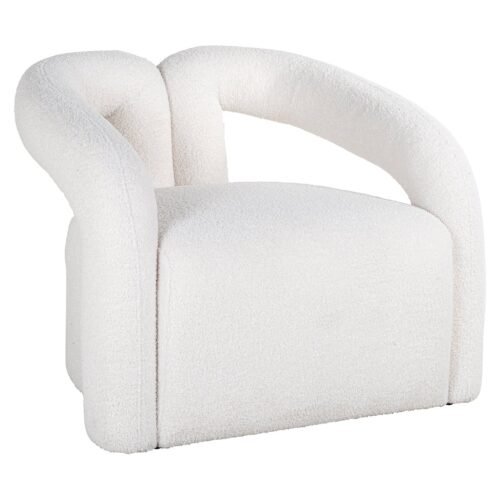 S4596 WHITE FURRY - Fauteuil Dana white furry (Himalaya 900 white furry)