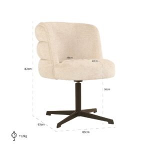 S4605 CREAM FUSION - Draaistoel Chadwick cream fusion (Fusion cream 02)