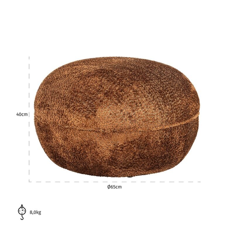 S4737 LOVELY CINNAMON - Poef Jace lovely cinnamon (Be Lovely 603 Cinnamon)