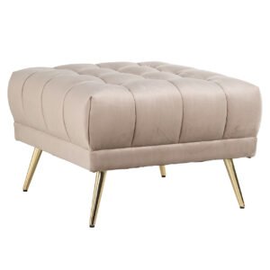 S5124 KHAKI VELVET - Poef Huxley khaki velvet (Quartz Khaki 903)