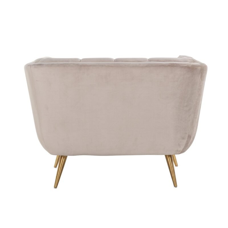 S5125 KHAKI VELVET - Fauteuil Huxley Khaki velvet / Brushed gold (Quartz Khaki 903)