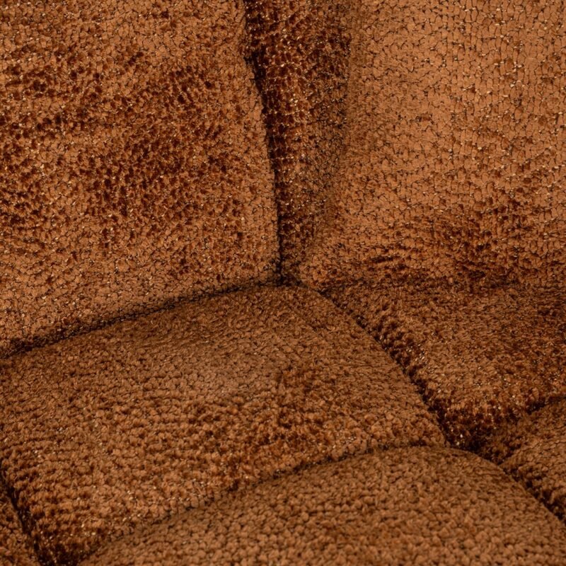 S5136 LOVELY CINNAMON - Sofa Cube 3-zits + lounge links (Be Lovely 603 Cinnamon)