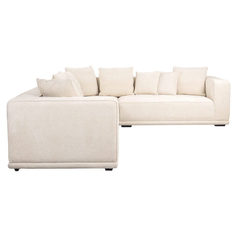 S5148 BEIGE CHENILLE - Hoekbank Lusso beige chenille (Niagara 902 beige Chenille)