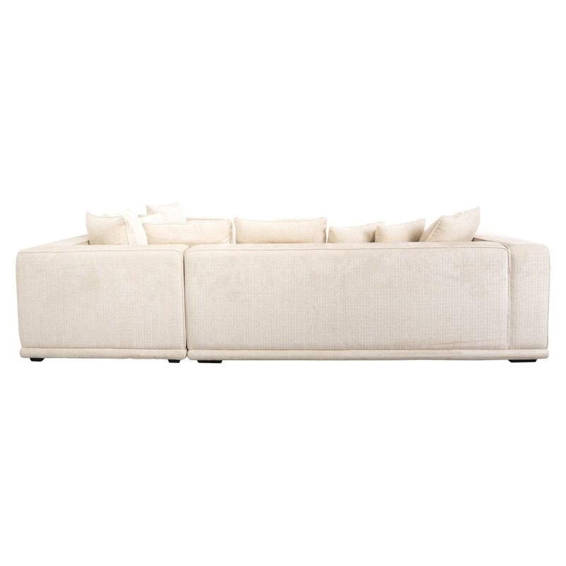 S5148 BEIGE CHENILLE - Hoekbank Lusso beige chenille (Niagara 902 beige Chenille)