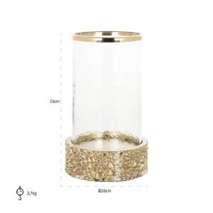 -WL-0148 - Windlicht Jailey goud (Gold)
